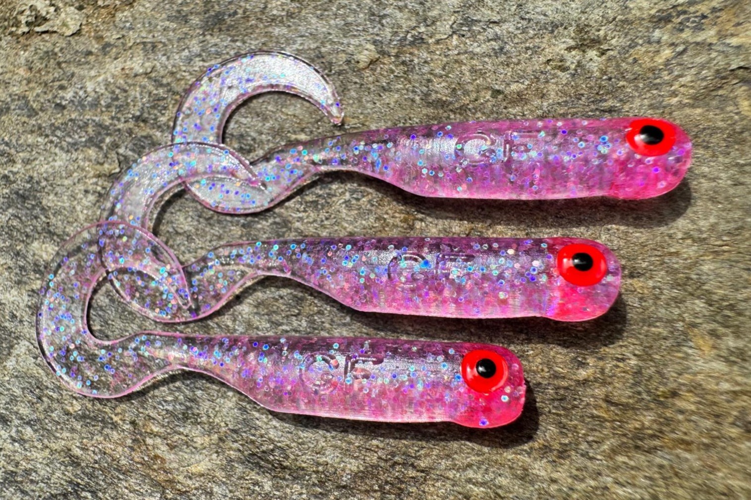 GF1 twister glitter pink 49 mm 10 szt.