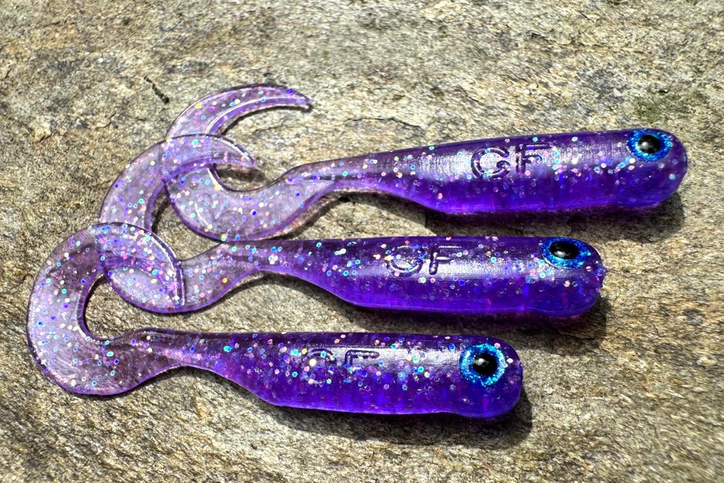 GF1 twister glitter light purple 49 mm 10 szt.
