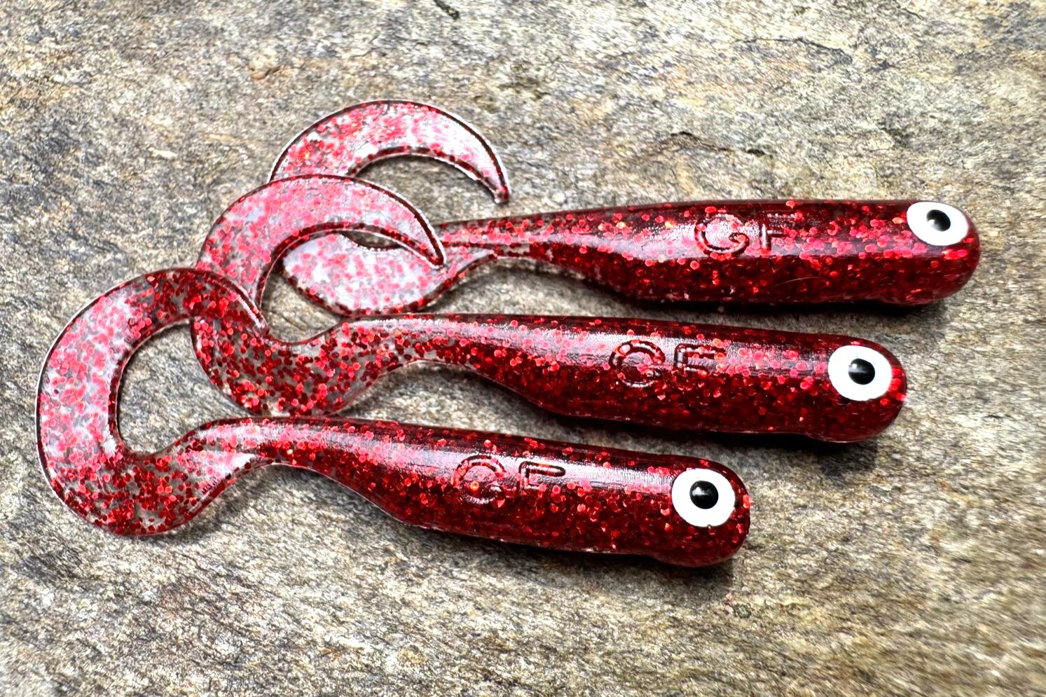 GF1 twister glitter red 49 mm 10 szt.