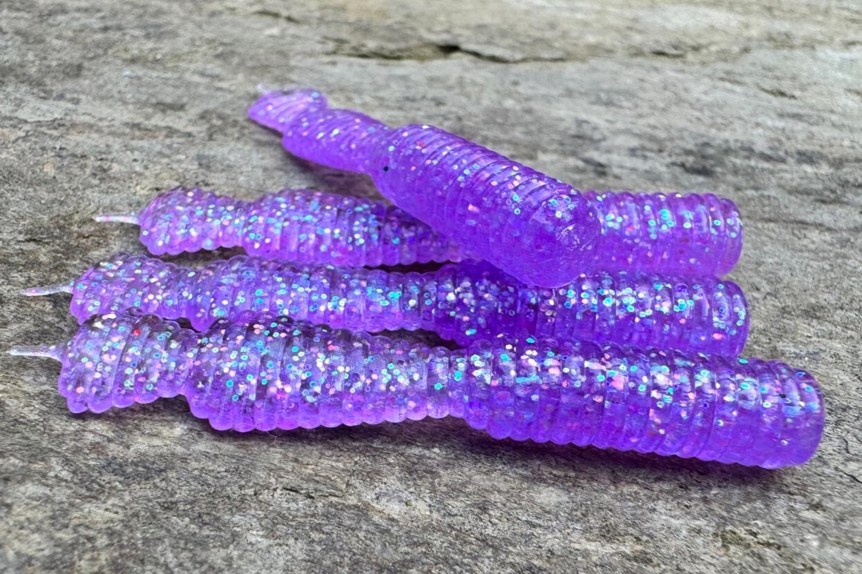 GF2 Leech glitter light purple 60 mm 10 szt.